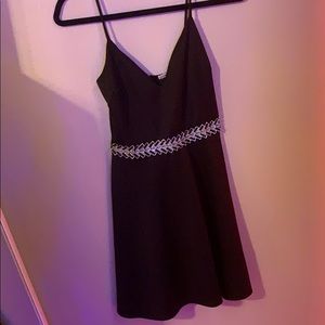 black spaghetti strap dress